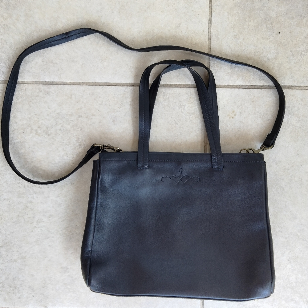 Etienne Aigner Genuine Leather Black Women's Hand Bag